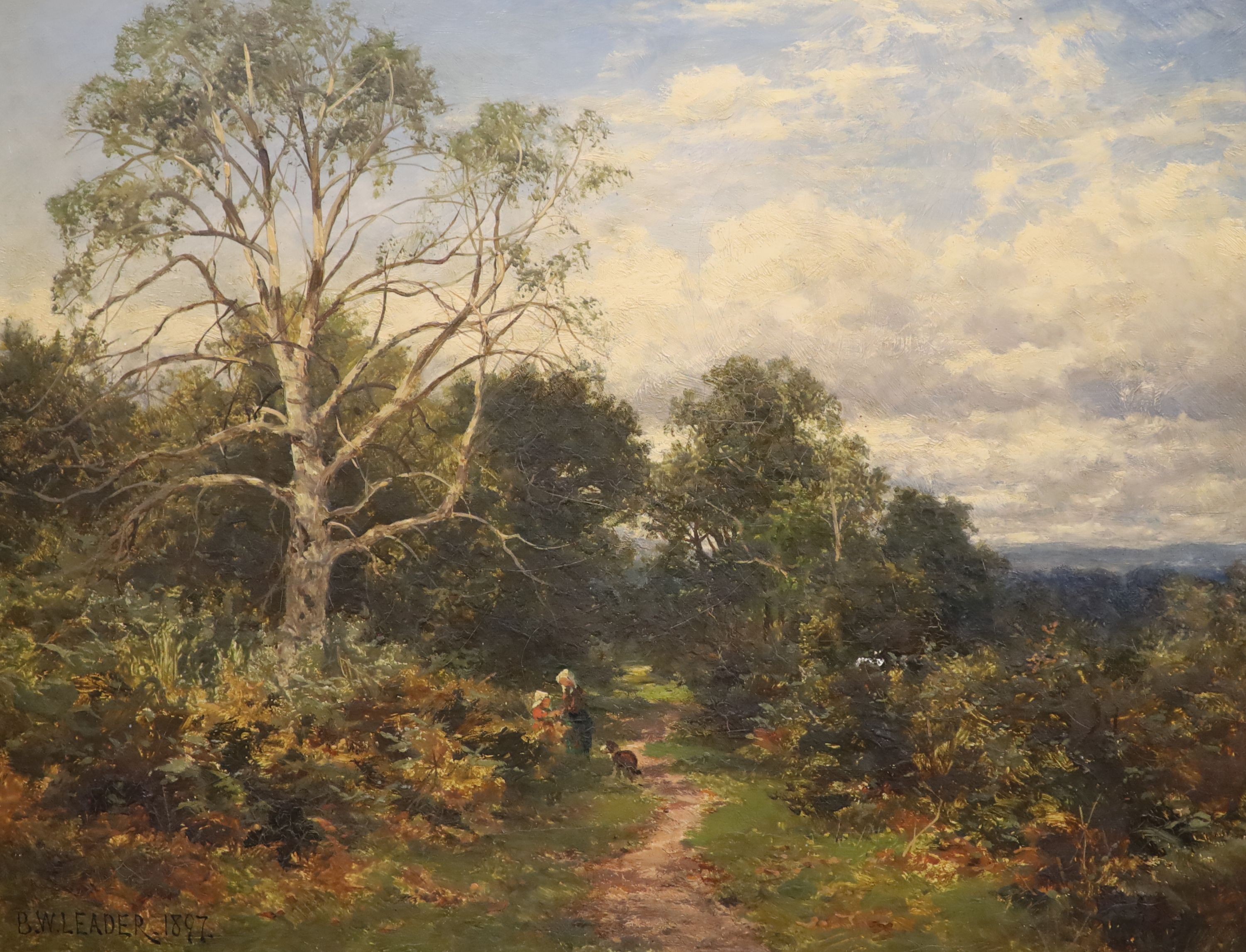 Benjamin Williams Leader (1833-1923), A Surrey Wood, oil on canvas, 34.5 x 44.5cm